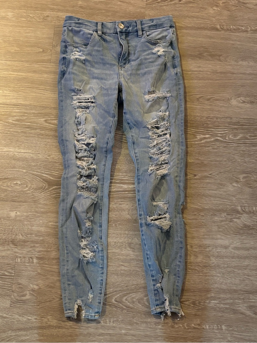 American Eagle Outfitters THE DREAM JEAN Hi-Rise Curvy Jeggings size 6 Med Wash